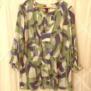 Alfani beautiful open neck blouse